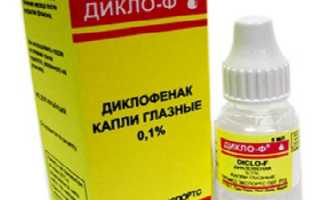 Глазные капли Дикло-Ф с противовоспалительным и анальгезирующим действием. Инструкция по применению