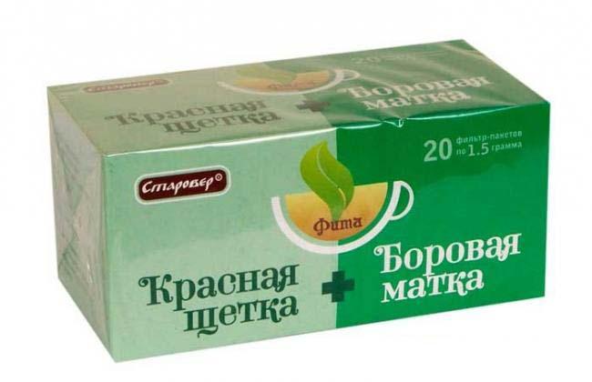 красная щетка и боровая матка